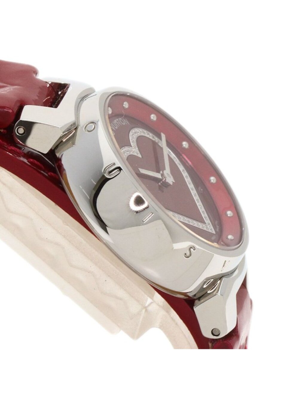 Louis Vuitton Tumble Heart Watch SS Leather - Picture 6 of 15